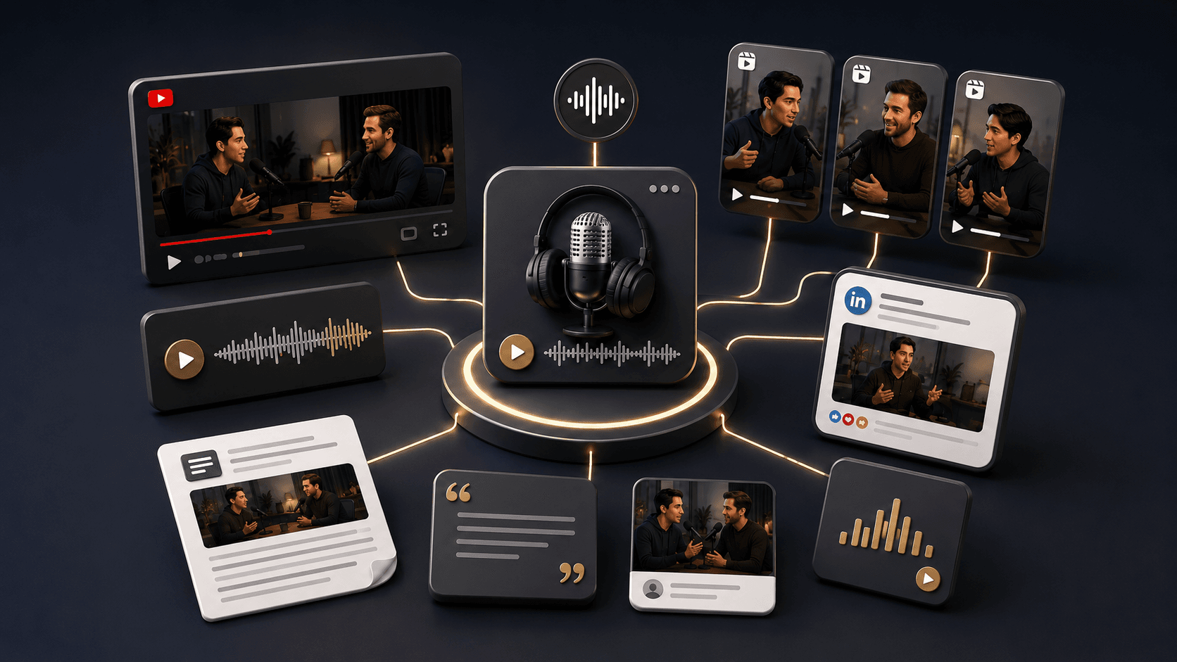 How Bay Area Founders Should Repurpose Podcast Episodes Into LinkedIn, YouTube, and Social Content Without Burning Out Their Team