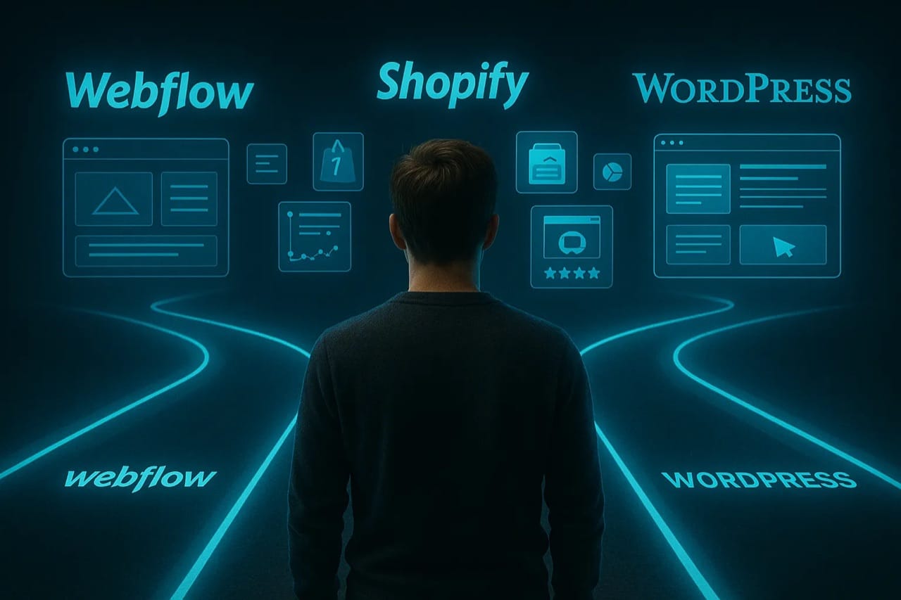 How Bay Area Startups Should Choose Between Webflow, Shopify, and WordPress and Build a High-Converting, Scalable Website