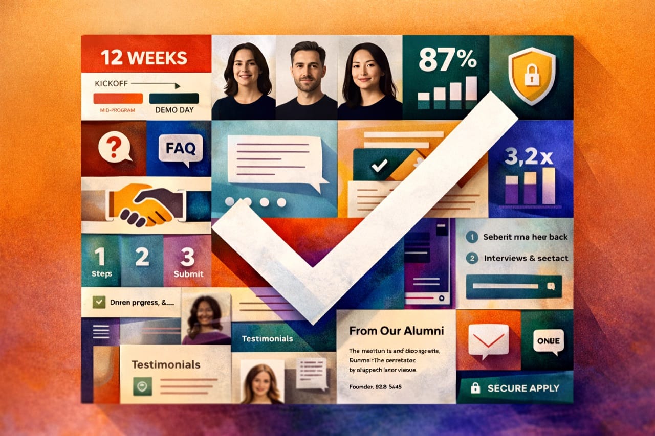 Checklist: Website Features That Build Trust for Accelerator Applicants