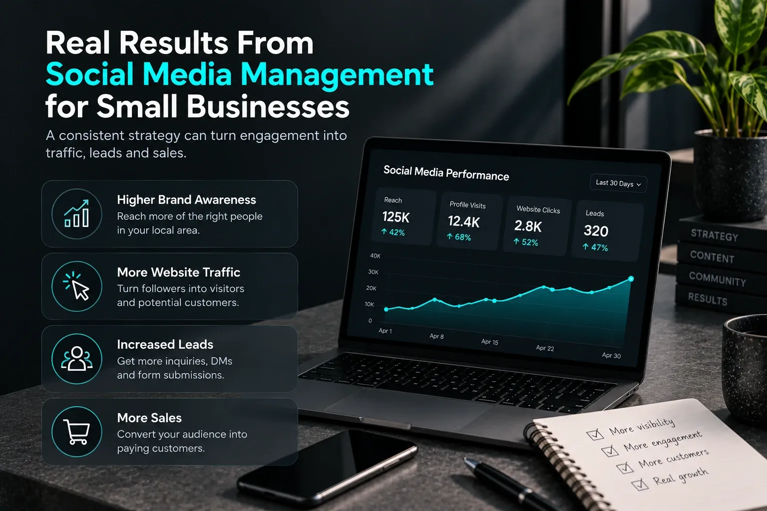 Social Media Management Results for Small Businesses