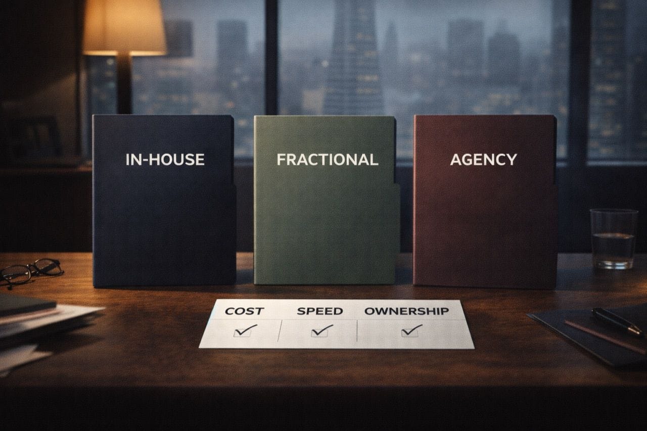 How Silicon Valley Startups Should Decide Between an In-House Content and Copywriter, a Fractional Lead, or an Agency Partner