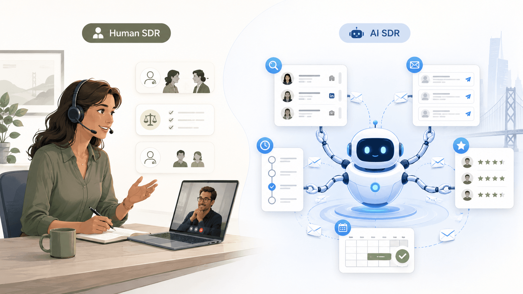 What is an SDR Agent and How is it Different from a Human SDR?