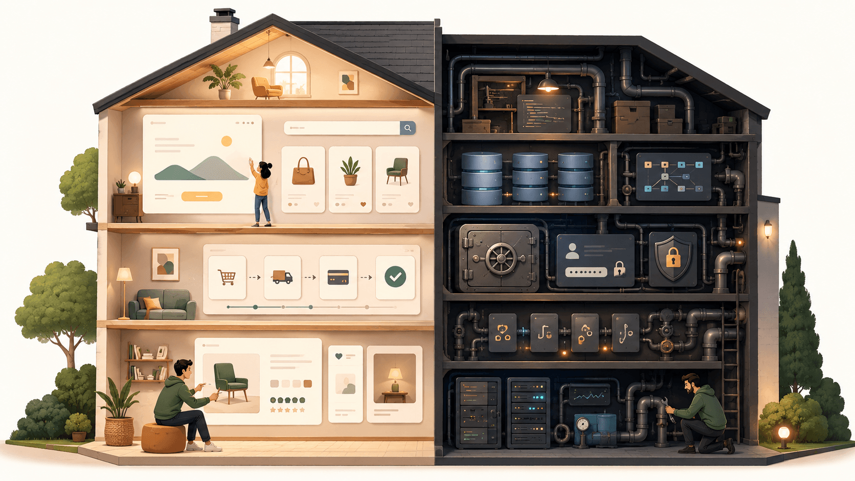 The Difference Between Front End and Back End Developers Explained