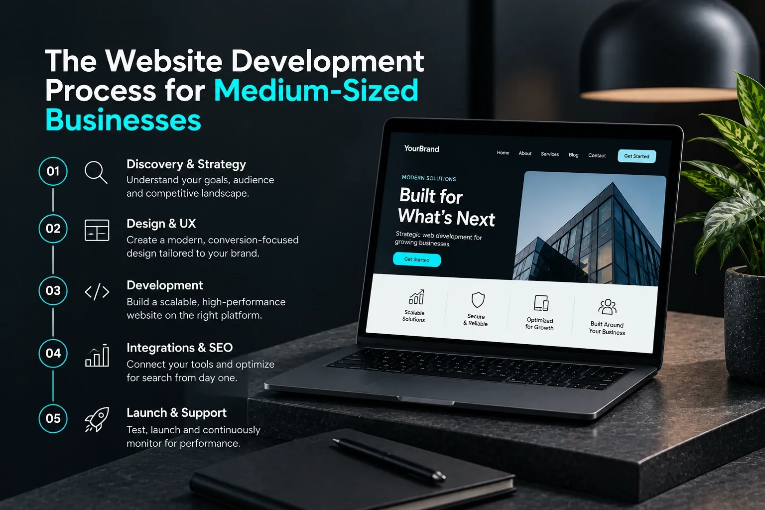 five stages of website development for medium-sized businesses
