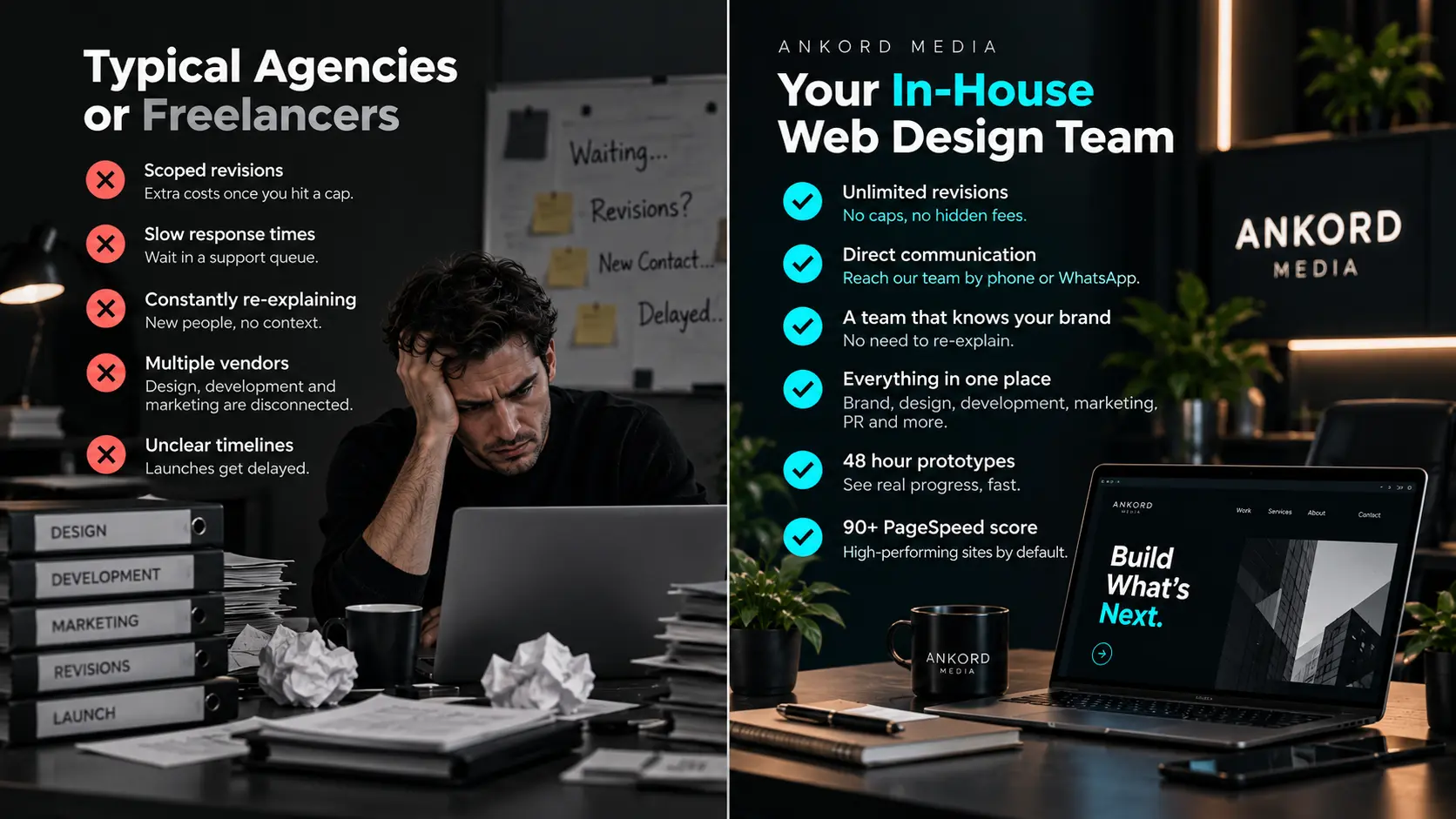 Traditional agencies vs. in house web design teams and their benefits