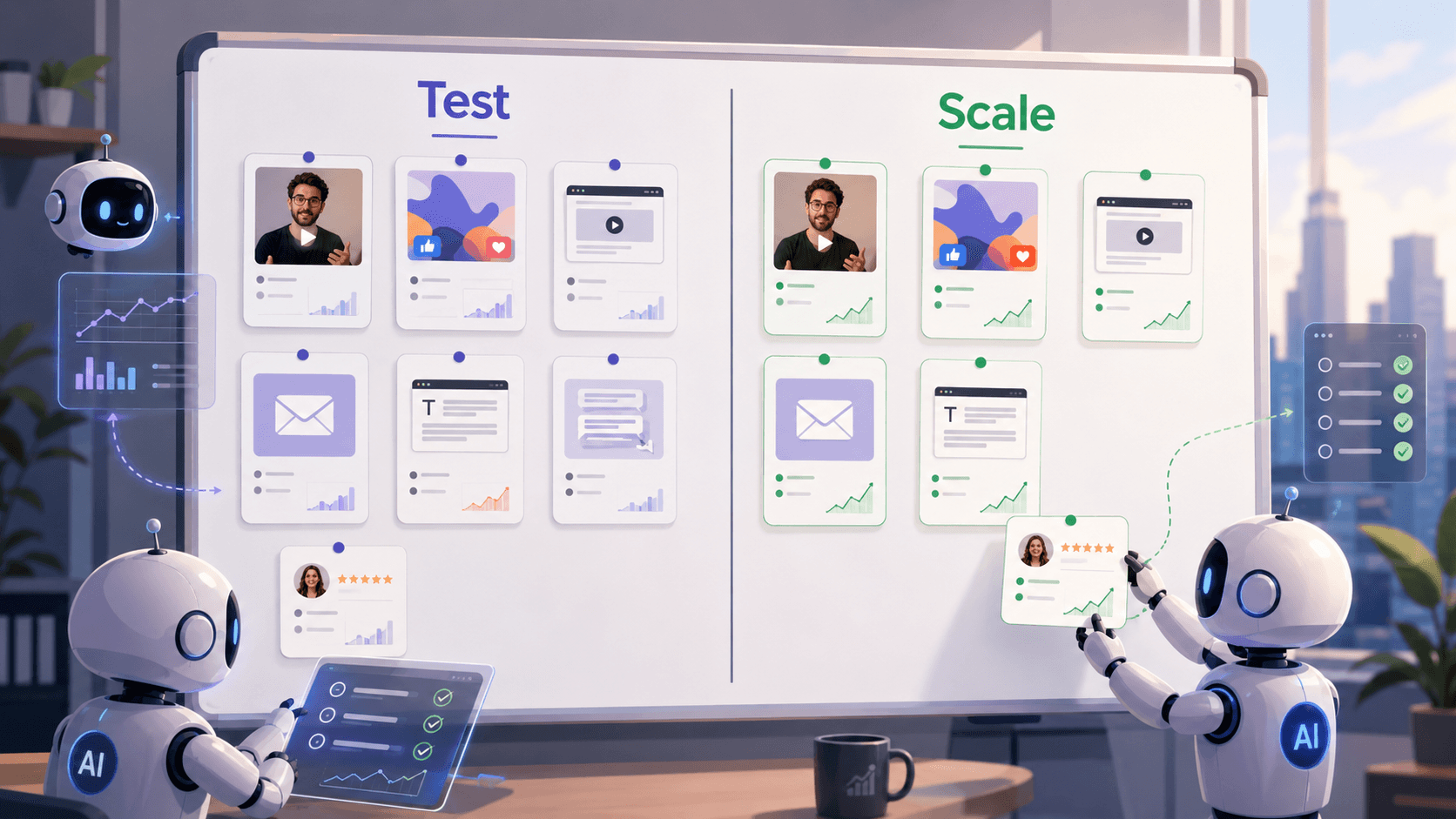 How Do AI Agents Decide What Strategies to Test Versus What to Scale?